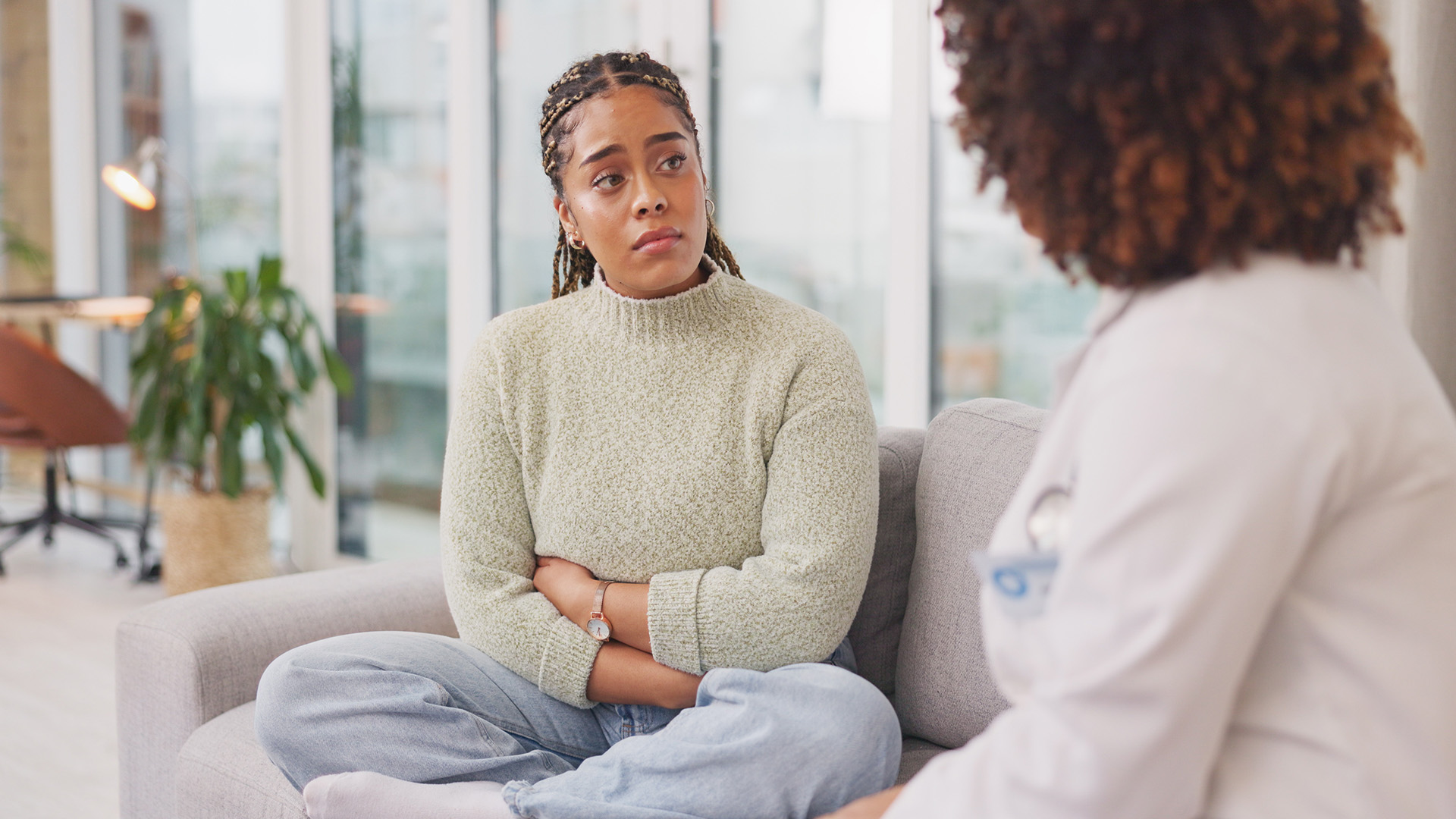 Frustrated patient not being helped.